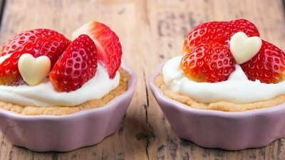 Muffins mit Erdbeeren
