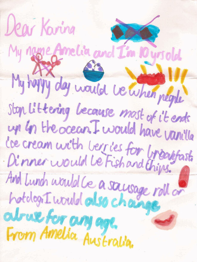 Brief von Amelia aus Australien
