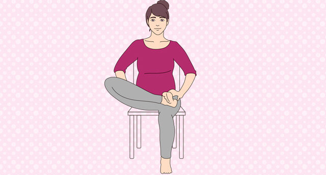 Yoga Übung für Schwangere: Nadelöhr