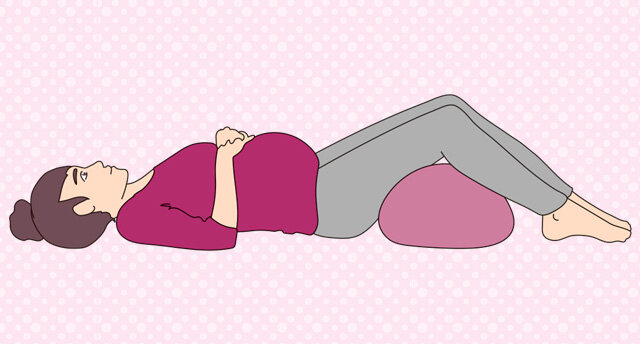 Yoga Übung für Schwangere: entspannen