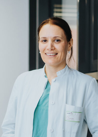 Dr. Franziska Trudzinski, Oberärztin in der Abteilung für Pneumologie und Beatmungsmedizin der Thoraxklinik des Uniklinikums Heidelberg.