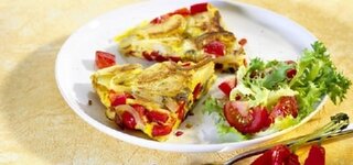 Bunte Zwiebel-Tortilla
