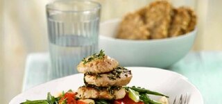 Lendensteaks auf Bohnen-Paprika