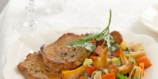 Kalbsschnitzel mit Pilzgemüse