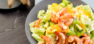 Chinakohlsalat mit Garnelen