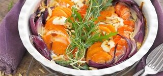 Süßkartoffel-Möhren-Gratin