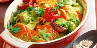 Gratiniertes Curry-Gemüse