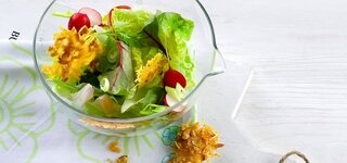 Bunter Frühlingssalat mit Parmesanchips