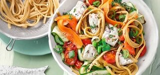 Gemüse-Fisch-Pasta