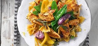 Hähnchen-Gemüse-Pasta