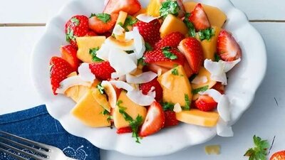 Erdbeer-Melonen-Salat