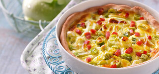 Kohlrabi-Quiche mit Frühlingszwiebeln