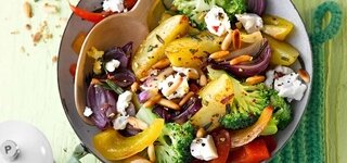 Gemüsepfanne mit Feta