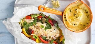 Ofen-Dorade mit Peperonata