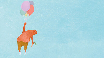 Illustration: Fettleber mit Luftballons