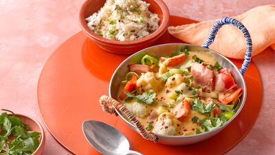 Thai-Gemüse-Curry mit Kokosreis 