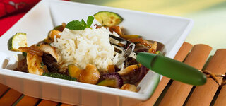 Pute-Zucchini-Wok-Gericht