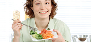 Frau Salat Essen Gesund