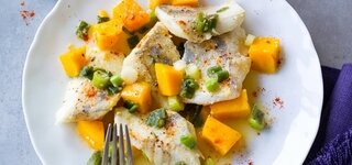 Zander-Salat mit Mango