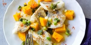 Zander-Salat mit Mango