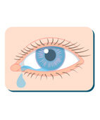 Tränen  sind ein Zeichen für trockene Augen