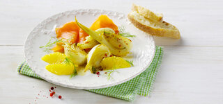 Fenchelgemüse mit Lachs und Orangen