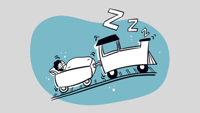 Entspannt einschlafen: Eine Narkose ist ähnlich sicher wie Eisenbahnfahren.