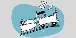 Entspannt einschlafen: Eine Narkose ist ähnlich sicher wie Eisenbahnfahren.