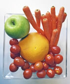Eine Tagesration Obst und Gemüse