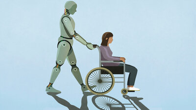 Künstliche Intelligenz Rollstuhl Roboter Technik Technisch Pflege Betreuung Senioren