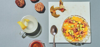 Orangensalat-Honig-Walnüsse