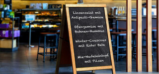 Kreidetafel Gericht Menü Restaurant