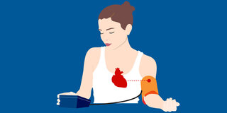 Blutdruck Messgerät Frau Herz Schwerpunkt Selber messen richtig 