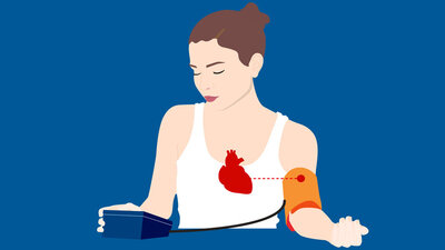 Blutdruck Messgerät Frau Herz Schwerpunkt Selber messen richtig 