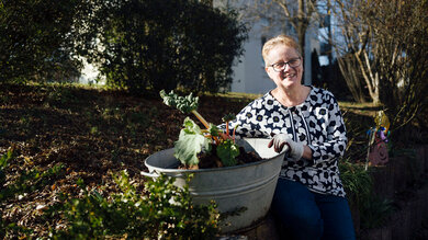 Heidrun Neff, 57, liebt ihren Garten. Er hilft ihr auch, den Blutzucker stabil zu halten.