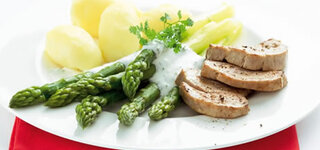 Kalbsmedaillons mit Spargel