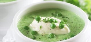 Grüne Erbsensuppe