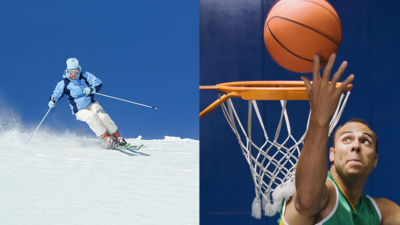 Skifahrer und Basketballspieler haben ein hohes Risiko für einen Skidaumen, eine Seitenbandruptur des Daumes