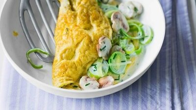 Champignon-Lauch-Omelette