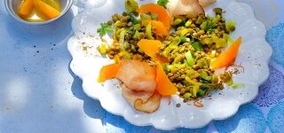 Berglinsen-Salat mit Orangen-Dressing
