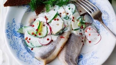 Matjesfilet mit Dillsoße