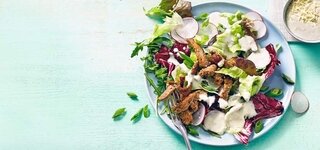Frühlings-Salat mit Steak-Streifen