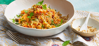 Warmer Karotten-Salat mit Feigen und Minze