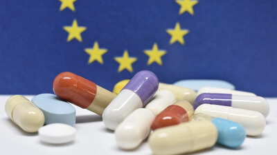 EU Pharmastrategie Sterne Symbolisch Medizin Medikamente Pillen Tabletten