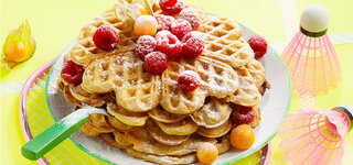 Mandel-Topfenwaffeln