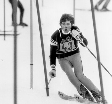 Hansi Hinterseer beim Weltcup im Slalom 1971/1972