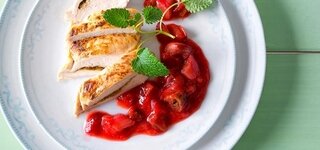 Hähnchenfilet mit Rhabarber-Chutney