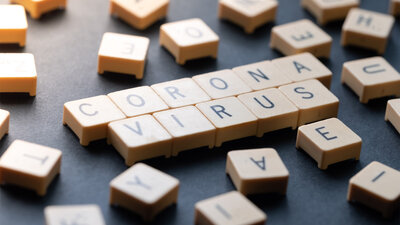 Corona Virus COVID19 ABC Letter Buchstaben Spiel Zusammensetzen Zusammenfügen 