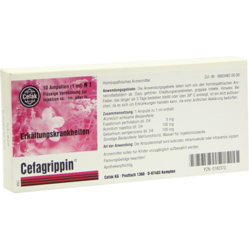 Verpackungsbild(Packshot) von CEFAGRIPPIN Injektionslösung
