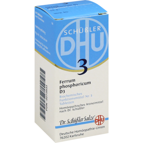 Verpackungsbild(Packshot) von BIOCHEMIE DHU 3 Ferrum phosphoricum D 3 Tabletten